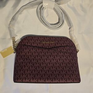 Michael Kors Burgundy Jet Set Crossbody Bag